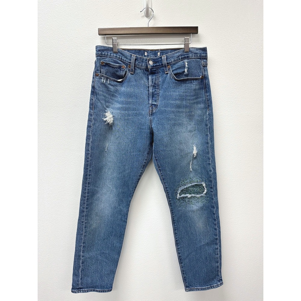 Levi's Premium Button Fly Upcycled Visible Mending Jean Waist 30